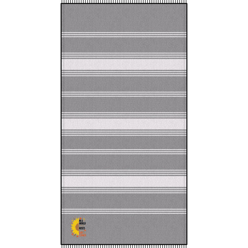 Be a Sunflower Embroidered Turkish Striped Beach Throw